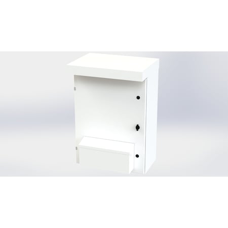 Saginaw Control & Engineering 1/4 Turn Latch with Padlock Wing Knob Electrical Enclosures, 35 in H, 12 in D, 24 in W, NEMA 3R SCE-35VR2412